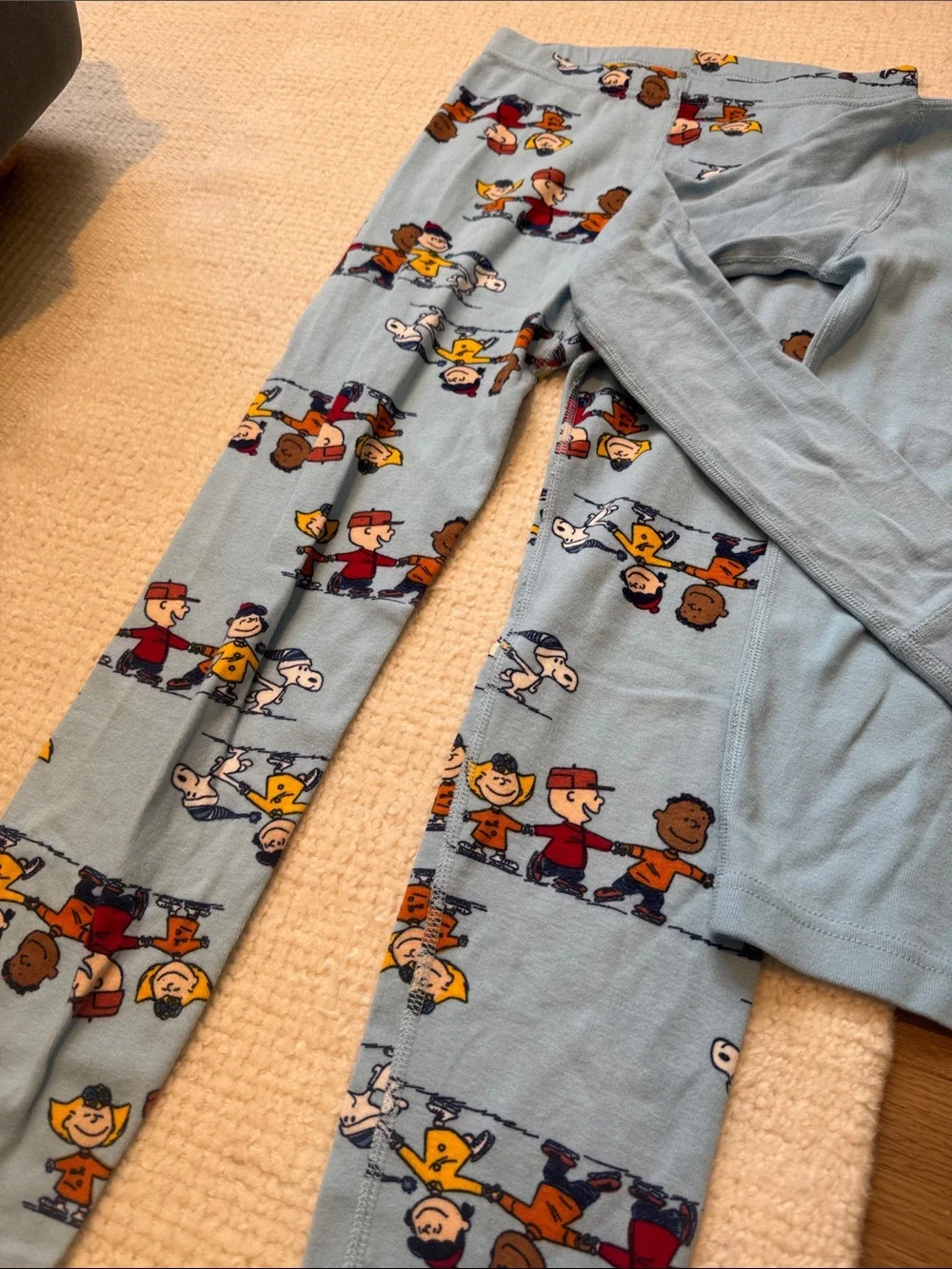 Hanna Anderrson Light Blue Kids Pajama Set with Snoopy Peanuts Graphic